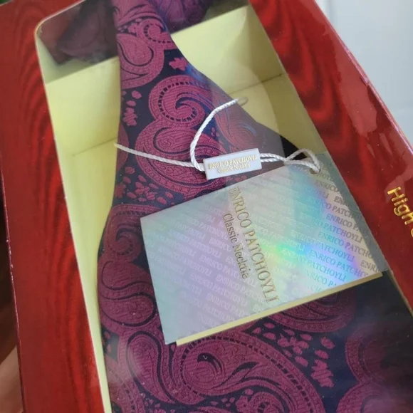 Enrico Patchoyli 100% Silk Tie - Picture 3 of 8